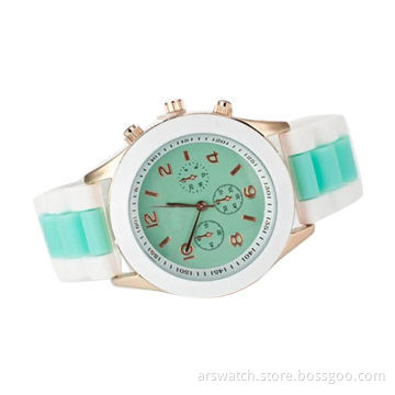 Silicone Analog Watches, Plastic Case with Silicone Band, Japan Quartz Movement, Any Color AcceptedNew